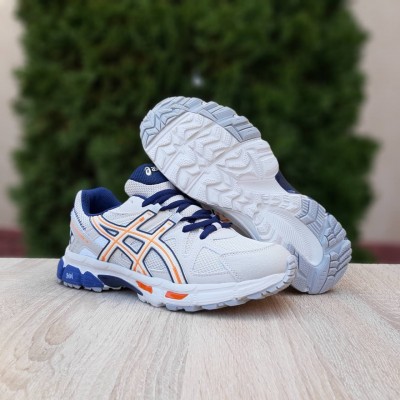 ASICS Gel Kahana 8 бежевые с синим и оранжевым, Размер 45