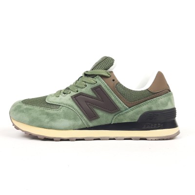 New Balance 574 зеленые с коричневым, Размер 41 New Balance 574 зеленые с коричневым, Размер 41