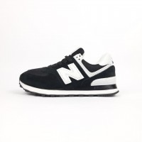 New Balance 574 черные (белая N), Размер 36