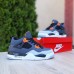 Nike Air Jordan 4 Серые с оранжевым, Размер 46