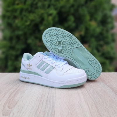 Adidas FORUM LOW білі з бірюзою, Розмір 38