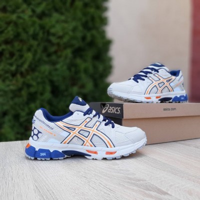 ASICS Gel Kahana 8 бежевые с синим и оранжевым, Размер 45