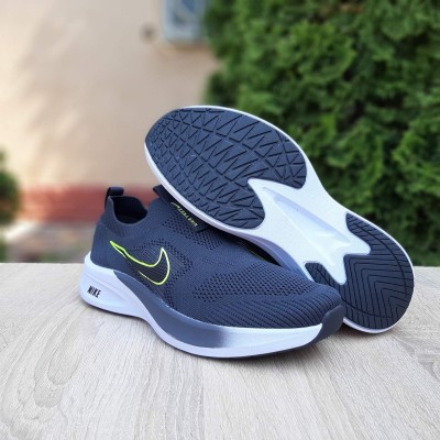 Nike FREE Run тапкие мокасины слипоны темно серые, Размер 45