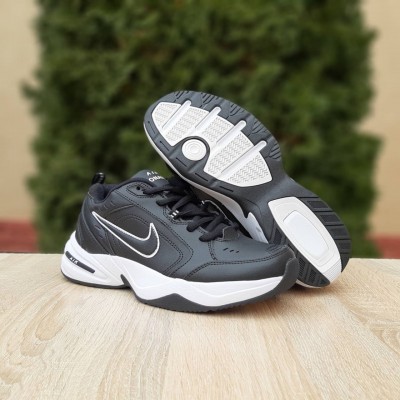 Nike Air Monarch черные с белым, Размер 43