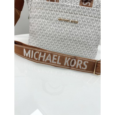 Сумка жіноча Майкл Корс шопер білий Michael Kors шоппер через плече
