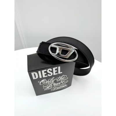 Жіночий пояс пояс Diesel Дизель чорний + срібло Жіночий пояс пояс Diesel Дизель чорний + срібло