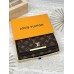 Женский кошелек Louis Vuitton коричневый большой двойной Луи Виттон