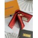 Жіночий гаманець Louis Vuitton коричневий + червоний Луї Віттон книжка