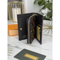 Жіночий гаманець Louis Vuitton коричневий + чорний Луї Віттон книжка