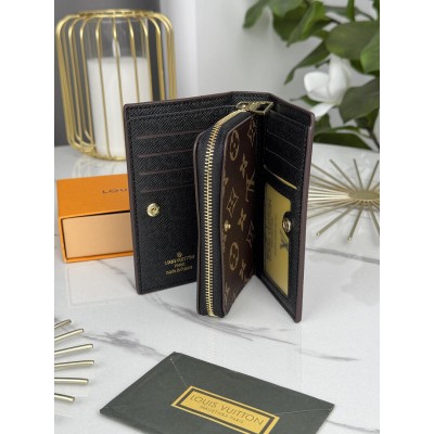Жіночий гаманець Louis Vuitton коричневий + чорний Луї Віттон книжка