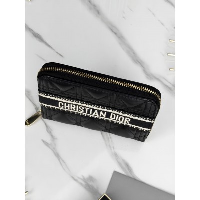 Кошелек Dior женский Кошелек Диор черный с надписью