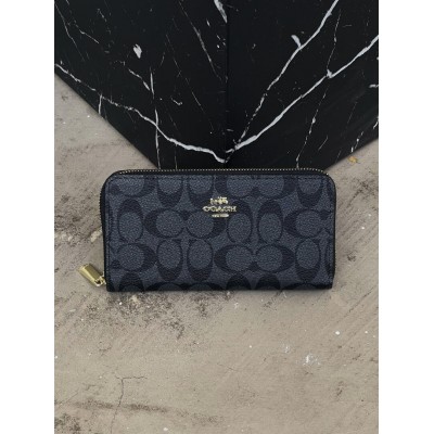 Жіночий гаманець Coach чорний на багато відділень великий Коуч Жіночий гаманець Coach чорний на багато відділень великий Коуч