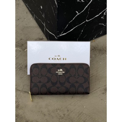 Жіночий гаманець Coach коричневий на багато відділень великий Коуч Жіночий гаманець Coach коричневий на багато відділень великий Коуч