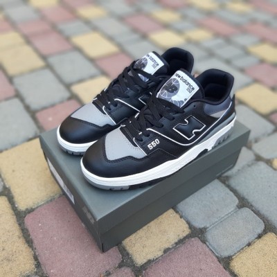 New Balance 550 Чорні з сірим, Розмір 43