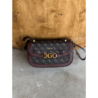 Сумка женская Guess коричневый через плечо Гесс