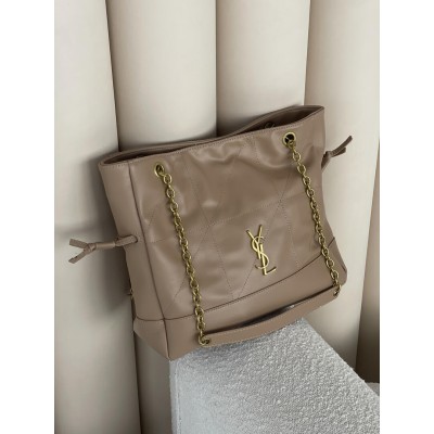 Жіноча сумка Yves Saint Laurent Jamie in Leather бежевий шоппер Ів Сен Лоран