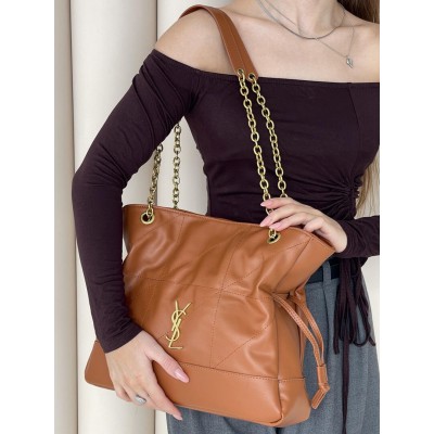 Сумка жіноча Yves Saint Laurent Jamie in Leather коричневий шоппер Ів Сен Лоран