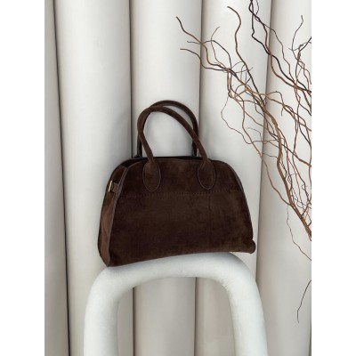 Сумка жіноча в стилі THE ROW textile - Medium через коричневий плече Сумка жіноча в стилі THE ROW textile - Medium через коричневий плече