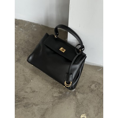 Сумка жіноча Balenciaga Rodeo Large Big - Premium чорний золото Баленсіага Сумка жіноча Balenciaga Rodeo Large Big - Premium чорний золото Баленсіага