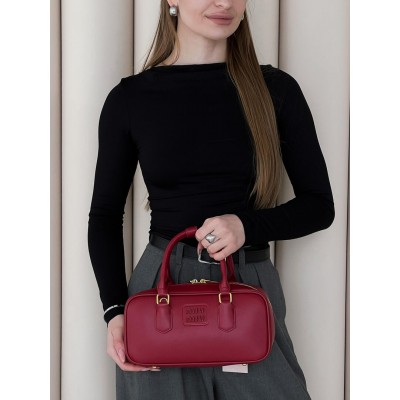 Сумка женская Miu Miu Arcadie Leather Bag красный кросс боди Миу Миу Medium