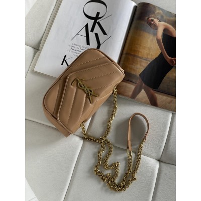 Жіноча сумка Yves Saint Laurent Loulou leather bag через бежевий плече Лоран Small size Жіноча сумка Yves Saint Laurent Loulou leather bag через бежевий плече Лоран Small size
