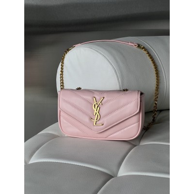 Жіноча сумка Yves Saint Laurent Loulou leather bag через рожевий плече Лоран Small size Жіноча сумка Yves Saint Laurent Loulou leather bag через рожевий плече Лоран Small size