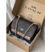 Сумка жіноча Coach Mini Klare Crossbody in Signature Canvas через плече темно - коричневий Коуч