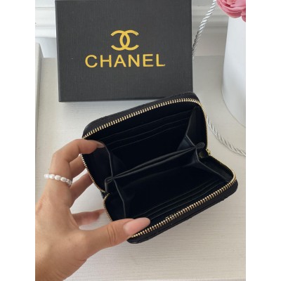 Гаманець жіночий Chanel mini чорний із коробкою