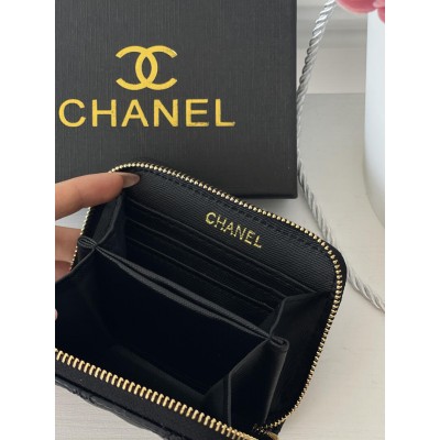 Гаманець жіночий Chanel mini чорний із коробкою