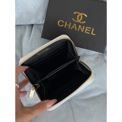 Гаманець жіночий Chanel mini білий з коробкою
