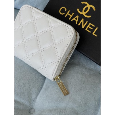 Гаманець жіночий Chanel mini білий з коробкою