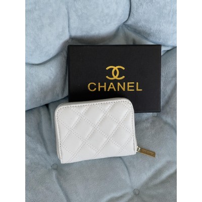 Гаманець жіночий Chanel mini білий з коробкою