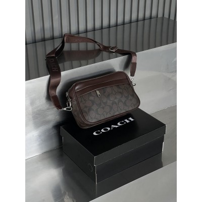 Чоловіча сумка месенджер Coach Graham крос боді через коричневий Коуч плече Чоловіча сумка месенджер Coach Graham крос боді через коричневий Коуч плече