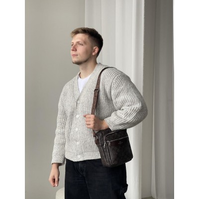 Чоловіча сумка месенджер Coach через коричневий плече Коуч