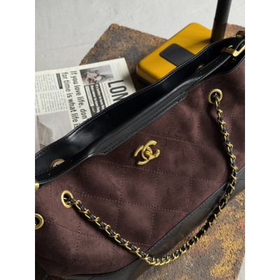 Сумка жіноча Chanel Metiers D’art Bag шоколадний на плечі Шанель