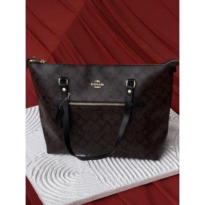 Сумка жіноча Коуч шопер шоколадний Coach Gallery Tote на плечі шоппер Сумка жіноча Коуч шопер шоколадний Coach Gallery Tote на плечі шоппер