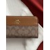Гаманець Coach Signature Accordion Zip Wallet Коуч жіночий великий бежевий