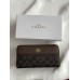 Гаманець Coach Signature Accordion Zip Wallet, Коуч жіночий великий коричневий