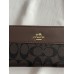 Гаманець Coach Signature Accordion Zip Wallet, Коуч жіночий великий коричневий