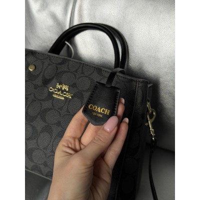 Жіноча сумка Coach через плече чорний крос боді