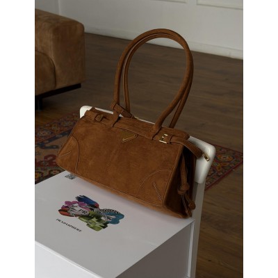 Сумка жіноча Prada Bonnie Medium Suede Shoulder Bag через карамельний плече замша Прада Сумка жіноча Prada Bonnie Medium Suede Shoulder Bag через карамельний плече замша Прада