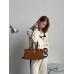 Сумка жіноча Prada Bonnie Medium Suede Shoulder Bag через карамельний плече замша Прада