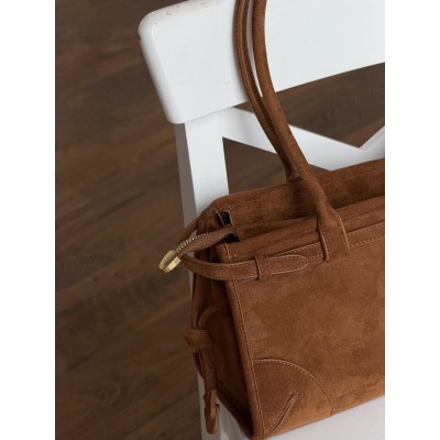 Сумка жіноча Prada Bonnie Medium Suede Shoulder Bag через карамельний плече замша Прада