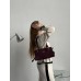 Сумка жіноча Prada Bonnie Medium Suede Shoulder Bag через плече темно-бордовий замша