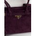 Сумка жіноча Prada Bonnie Medium Suede Shoulder Bag через плече темно-бордовий замша