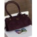 Сумка жіноча Prada Bonnie Medium Suede Shoulder Bag через плече темно-бордовий замша