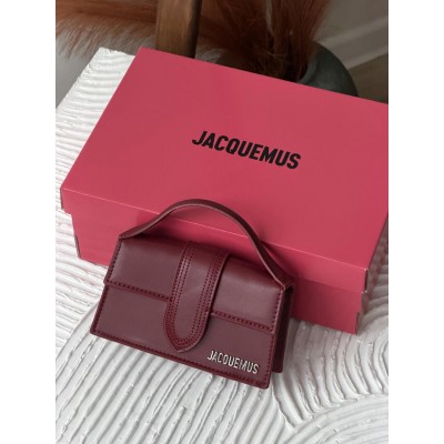 Сумка жіноча Jacquemus Le Bambino Mini Bag бордовий через плече Жакмюс Сумка жіноча Jacquemus Le Bambino Mini Bag бордовий через плече Жакмюс