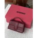 Сумка жіноча Jacquemus Le Bambino Mini Bag бордовий через плече Жакмюс