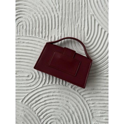 Сумка жіноча Jacquemus Le Bambino Mini Bag бордовий через плече Жакмюс