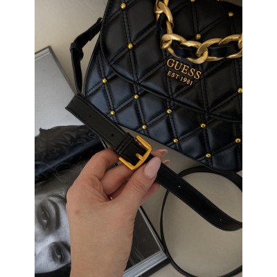 Сумка жіноча Guess Triana Flap Shoulder чорний через плече Гесс Тріана